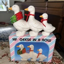Vintage Hf Geese In A Row Christmas Holiday picture