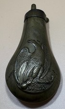 Colt-Designed Pocket Flask Pre-Civil War .31 cal Patriotic Eagle Vintage Antique picture