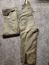 Vintage Lot of Two World War Two US Navy Wool Deck Bibs Issued Field Repairs picture