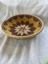 Vintage African Coiled Basket Bowl 12