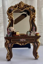 Vintage Victorian Style Vanity Mirror  Resin Figurine 10” Grandmacore  picture