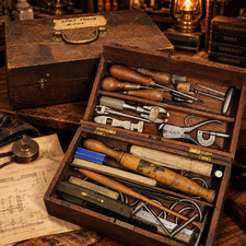 Antique Clock Worker Tool Chest Collection Brown & Sharpe 1875 Patent Tools picture