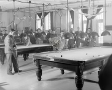 Jerusalem YMCA Soldiers at the Pool Table WWII 8x10 Glossy Print HT41362253 picture