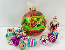 Vintage Christmas Mercury Glass Christmas Ornaments picture