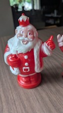 Vintage HARRET & GILMAR Plastic Santa Bank 50's 7