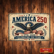 Historic Commemorative Anniversary Keepsake Souvenir Metal Tin Sign picture