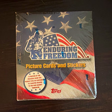 Topps Enduring Freedom Picture Cards & Stickers Sealed Box 2001 mint osama bin  picture