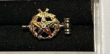 Order of the Eastern Star Past Matron Pin OES Marked 10K TOP 1.4 Grams 3/4” picture