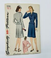 Vintage 1940's Simplicity Dress Pattern #1226 Size 14 Unprinted Uncut picture