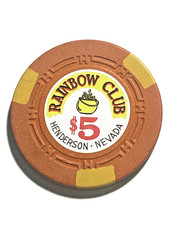 -VINTAGE NEVADA-**RAINBOW CLUB**$5 Chip  Henderson Nevada -1966 picture