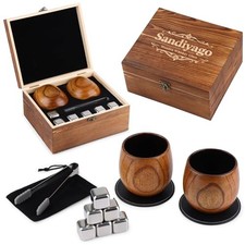 Charred Wooden Bourbon Drinking Cup Set,Oak and Smoke Whiskey Cup,Wooden Old picture