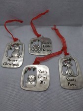Meowy Christmas Cat or Santa Paws Dog Whimsical Christmas tree ornament Ganz picture