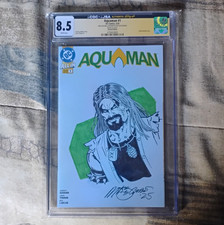 Aquaman #1 (2025) CGC 8.5 Sketch Variant Cover Signed Mike Deodato picture