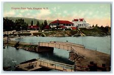 1910 Exterior View Kingston Point Park Bridge Kingston New York Vintage Postcard picture
