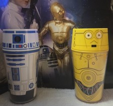 🔥2015 ZAK DESIGNS STAR WARS (2 PC) TUMBLER SET - R2-D2 & C-3P0 14oz. NO STRAWS picture
