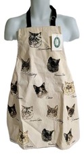 Vintage TRENDTEX Cat Print Fabric Apron Cats Pattern Patricia Roberts Collection picture