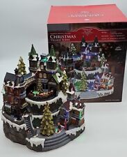 Moments In Time Christmas Village Scene w/ Music Lights and Motion 8 Songs Train picture