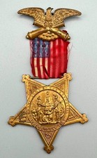 Civil War Veterans' GAR Grand Army Of The Republic Service Medal NUMBERED ON RIM picture