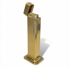 Vintage Dunhill Tallboy Table Lighter Gold Tone Made In England picture