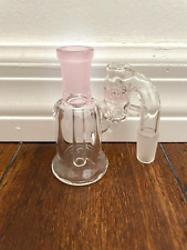 14MM PINK GLASS WATER PIPE ASH CATCHER HONEYCOMB PERC 90DEGREE picture