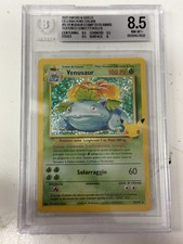 2021 POKEMON VENASAUR CELEBRATIONS ITA 25 ANNIVERSARY HOLO BECKETT 8.5 MINT picture