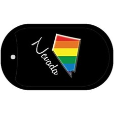 Nevada Rainbow State Novelty Metal Dog Tag Necklace 2