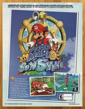 2002 Super Mario Sunshine Nintendo Gamecube Print Ad/Poster Authentic Promo Art picture