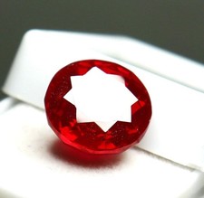 10-12 Ct Natural Blood Red Ruby Best Round Cut GGI Certified Loose Gemstone. picture