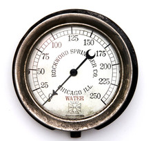 Vintage Rockwood Sprinkler Co Chicago Ill. US Gauge Co NY Water Gauge Pat 1906 picture