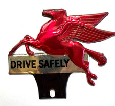 Vintage Mobile Oil Pegasus Licence Plate Topper picture