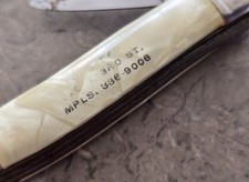 Vintage Minneapolis 3rd St 2-Blade Slipjoint Pocketknife Handle Minneapolis picture