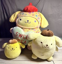 Sanrio Pompompurin Lot Of 3 Plush Including XL Jumbo 22” Sweetheart Valentine picture