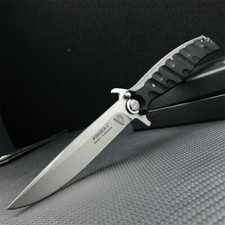Tactical Russian Finka NKVD Ball Bearing Folding Blade Knife Hunting D2 Blade picture