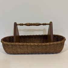 Basket Weavers' Workmate Barbara Gilbert Signed ‘97 Caddy Hand Made NC USA VTG picture