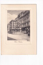 AK VIENNA GRAVE Passepartout Fountain Shop Signed Card Postcard Austria picture