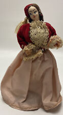 Vintage Roldan Klumpe Lovely Lady In Elaborate Hat & Costume Made Spain 8” Tall picture
