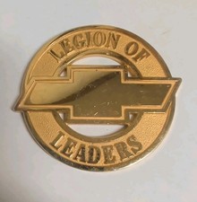 Vintage Legion Of Leaders Chevrolet Emblem Gold 2 1/2