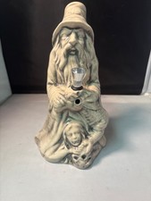 Magic Merlin Wizard Ceramic Glass Water Hookah Bong Tobacco Pipe, Made USA picture