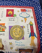 Vintage McKids Night Day Twin Top Sheet And Pillowcases Bedroom Decor fabric sew picture