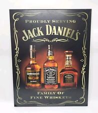 Vntg Jack Daniel's Wooden Bar Sign / Poster (Family of Fine Whiskeys) picture