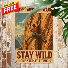 You Dont Stop Mountain Climbing Tin Sign Outdoor Hiker Metal Wall Decor picture