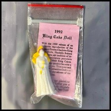 Vintage 1992 Haydel's Bakery New Orleans King Cake Queen Doll Figurine Louisiana picture
