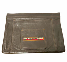 Vintage Porsche Brown Leather Document Pouch w/ Logo Patch + 1985 - 959 Token picture