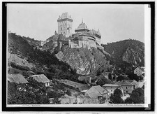 Photo:Karlstein Castle Austria 1910s Hilltop Fortress Village Scene picture