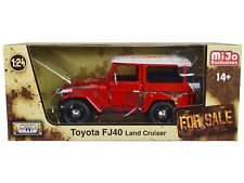 Toyota FJ40 Land Cruiser Red with White Top (Rusted Version) 