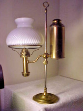 FABULOUS Antique single Student Lamp  orig oil  the (BERLIN) picture