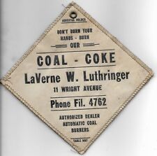 Vintage Asbestos Pot Holder LaVerne Luthringer Coal Coke Wright Ave Buffalo NY picture
