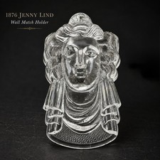 Antique 1876 Jenny Lind Glass Wall Match Holder Striker EAPG Authentic Patented picture