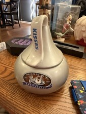 Hershey's Kisses Silver Ceramic 100th Anniversary Candy Dish Bowl 1907-2007 picture