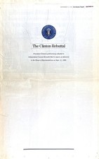 Clinton Rebuttal 1998 Columbus OH Dispatch Starr Report Controversial Response picture